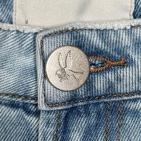 One Teaspoon Truckers Sz 26 Wilde Blue Straight Leg Jeans Torn Knees Distressed - Picture 5 of 12